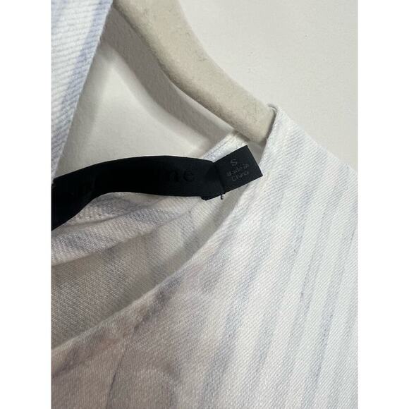 Jenni Kayne Blue White Stripe Linen Midi Dress with Belt Size S Minimalist - Picture 6 of 7